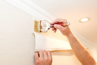 Pose de papier peint à Lanarce — revêtements muraux et toiles de verre